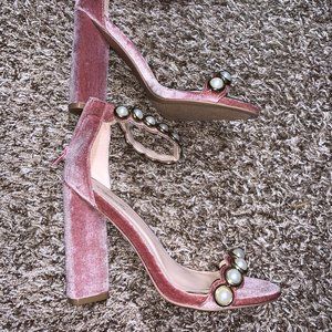 Mauve/Dusty Rose Velvet Heels